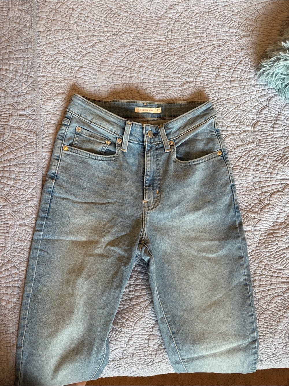 Levi’s 721 High Rise Skinny Light Blue Jeans